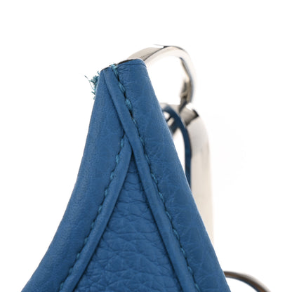 Hermes Taurillon Clemence Evelyne III GM Bleu Zanzibar 12 of 13