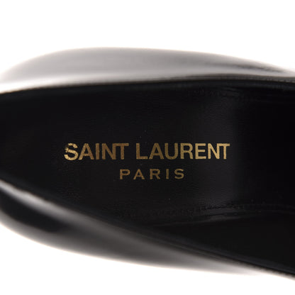 Saint Laurent Patent Calfskin Teddy High Vamp 105 Pumps 37.5 Black 8 of 10