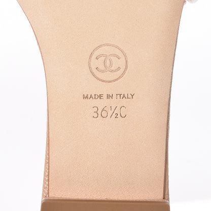 Chanel Fantasy Calfskin Pearl Cord CC Mules 36.5 Ivory 6 of 9