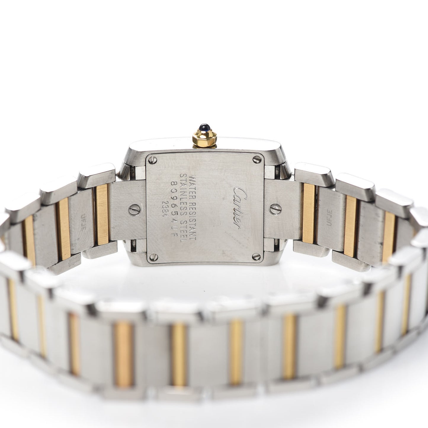 Stainless Steel 18K Yellow Gold 20mm Tank Francaise Quartz Watch