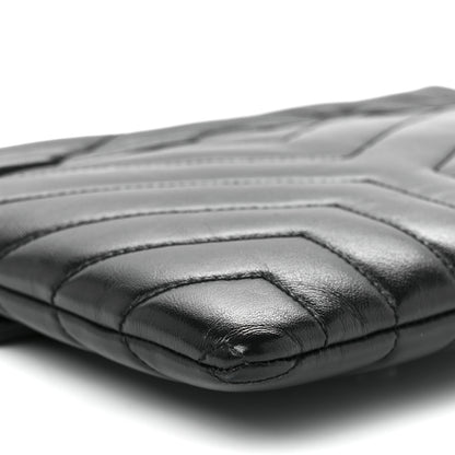 Saint Laurent Calfskin Y Quilted Monogram Loulou Flap Bag Black 11 of 14
