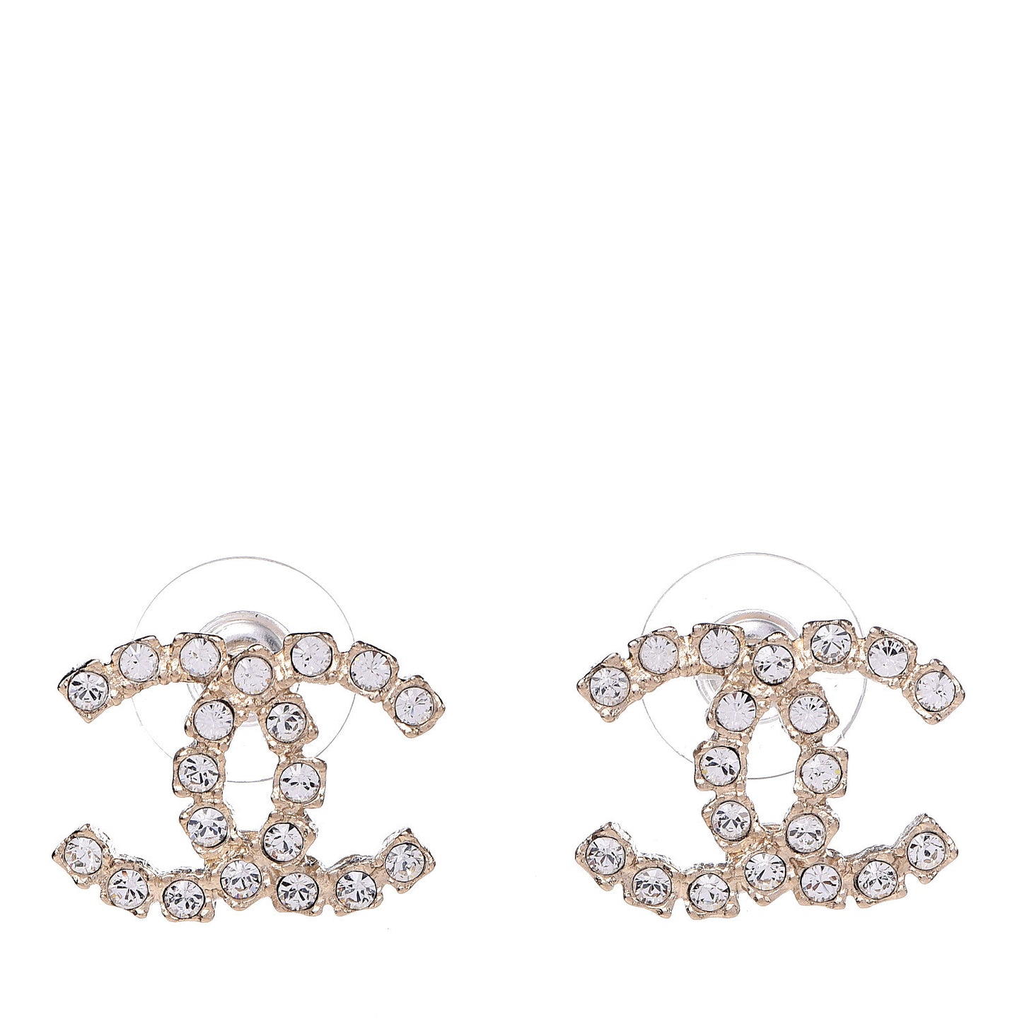 Crystal CC Earrings Gold