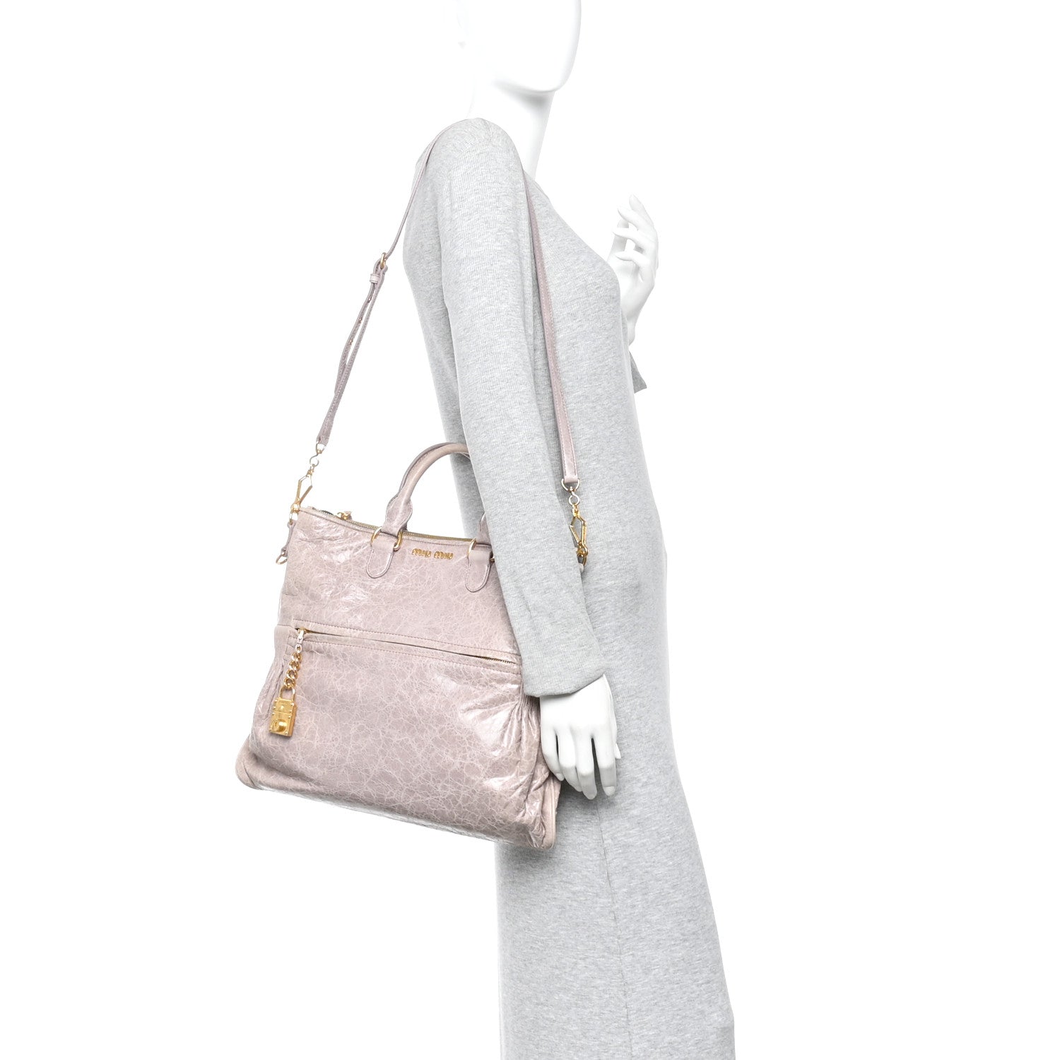 Miu Miu Vitello Lux Bag Mughetto 2 of 9