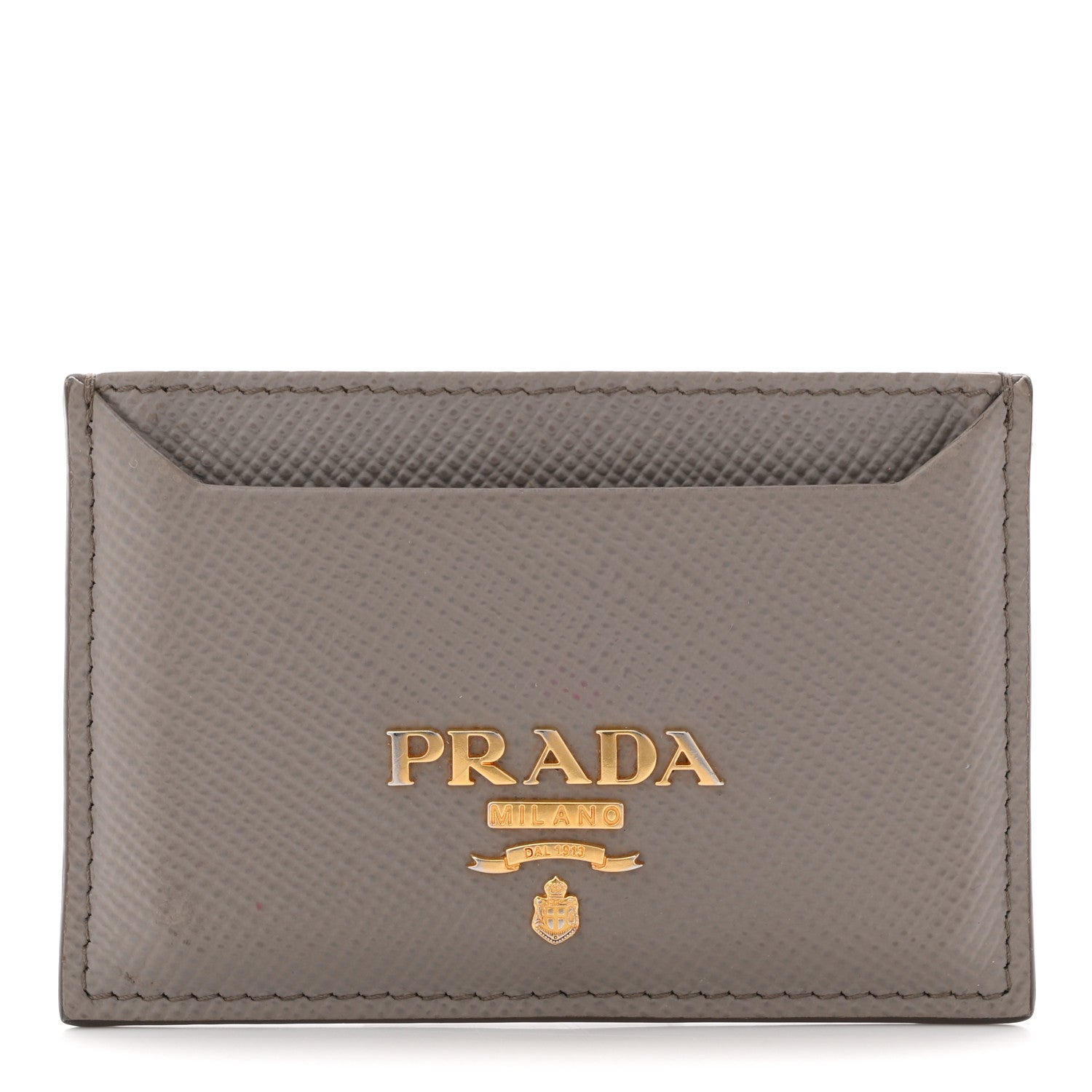 Prada Saffiano Metal Card Case Argilla 1 of 9
