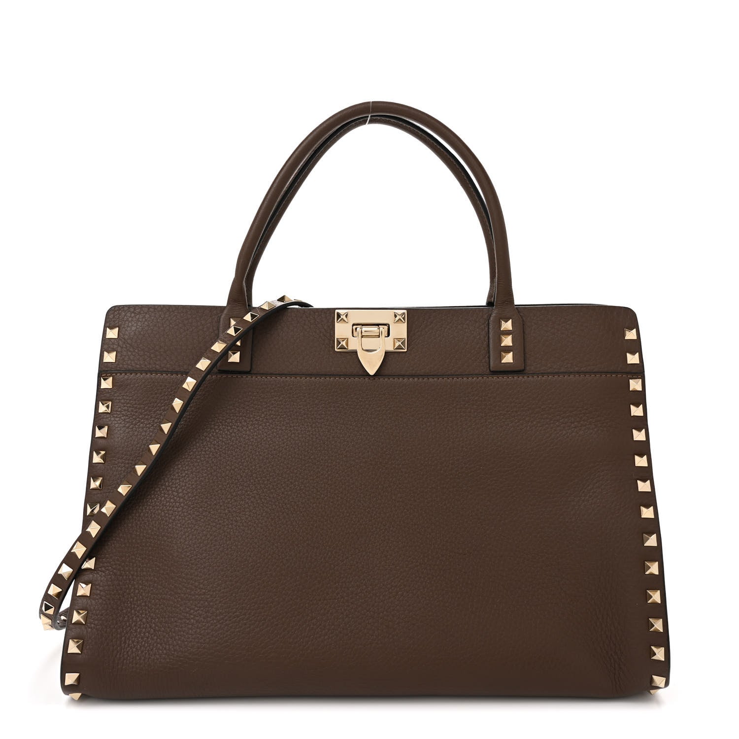 Valentino Garavani Grained Calfskin Rockstud Satchel 1 of 12