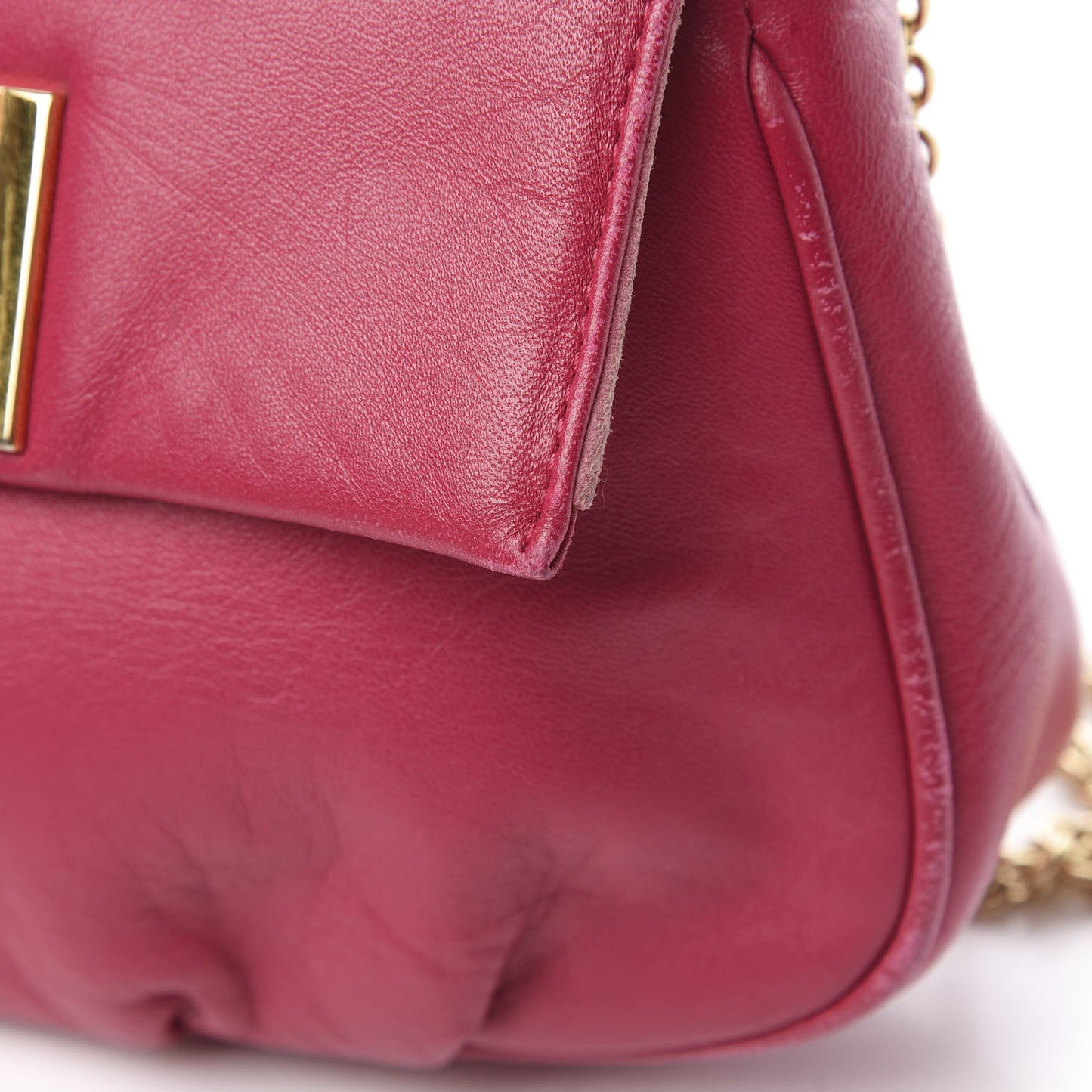 Nappa Fendista Pouchette Crossbody Fuxia Scuro