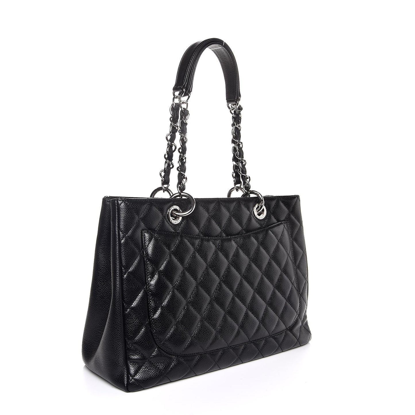 Caviar Quilted Grand Shopping Tote GST Black