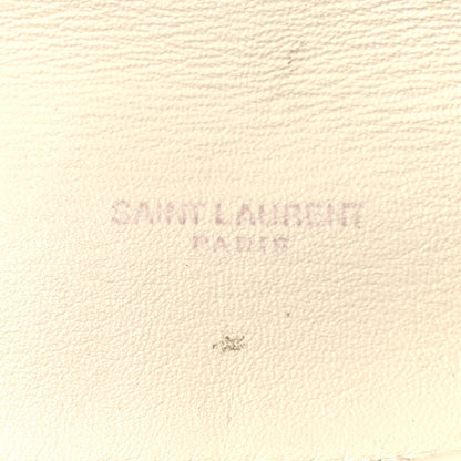 Saint Laurent Boucle Tweed Quilted Toy Loulou Puffer Monogram Chain Satchel Crema Soft 10 of 12