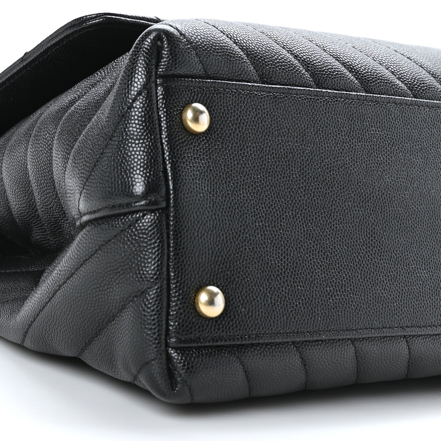 Chanel Caviar Chevron Quilted Small Coco Handle Flap Black 9 of 10