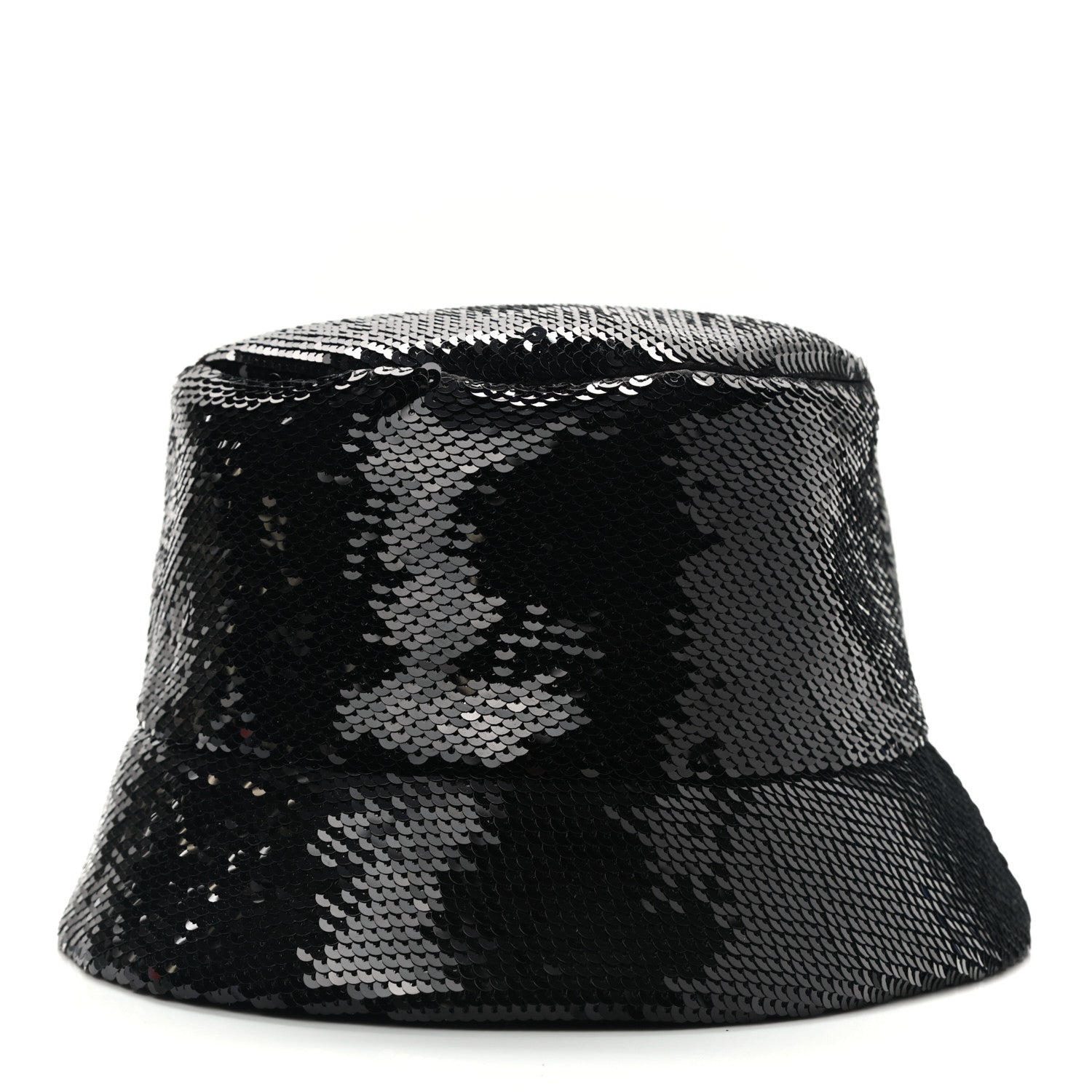 Prada Paillettes Logo Bucket Hat S Black 6 of 9