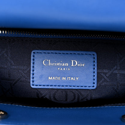 Christian Dior Lambskin Cannage Small Lucky Badges My Lady Dior Blue 6 of 10