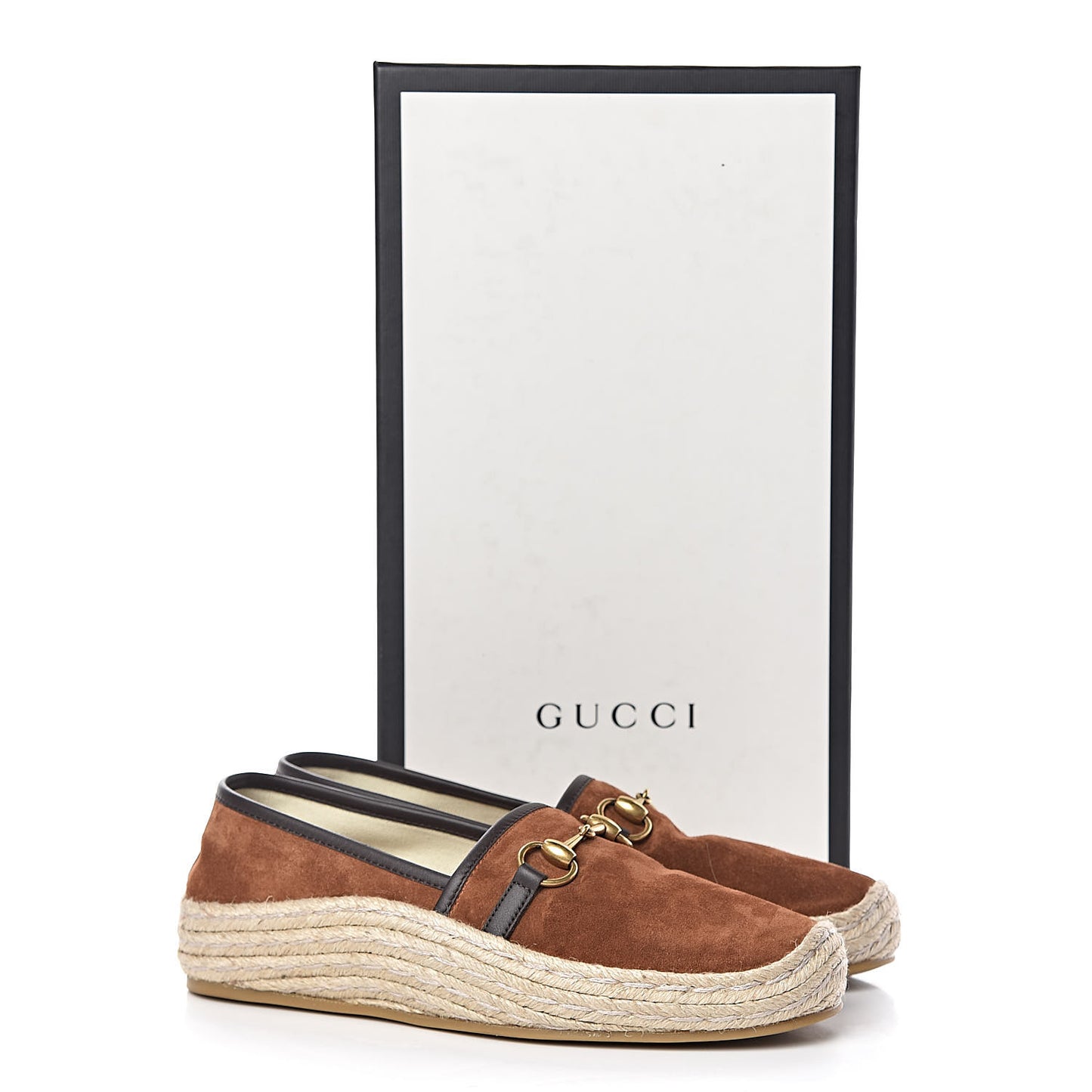 Suede Mens Horsebit Espadrilles 6 Cocoa