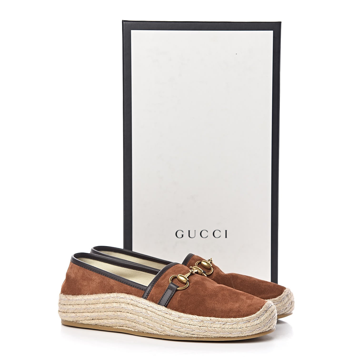 Gucci Suede Mens Horsebit Espadrilles 6 Cocoa 11 of 11