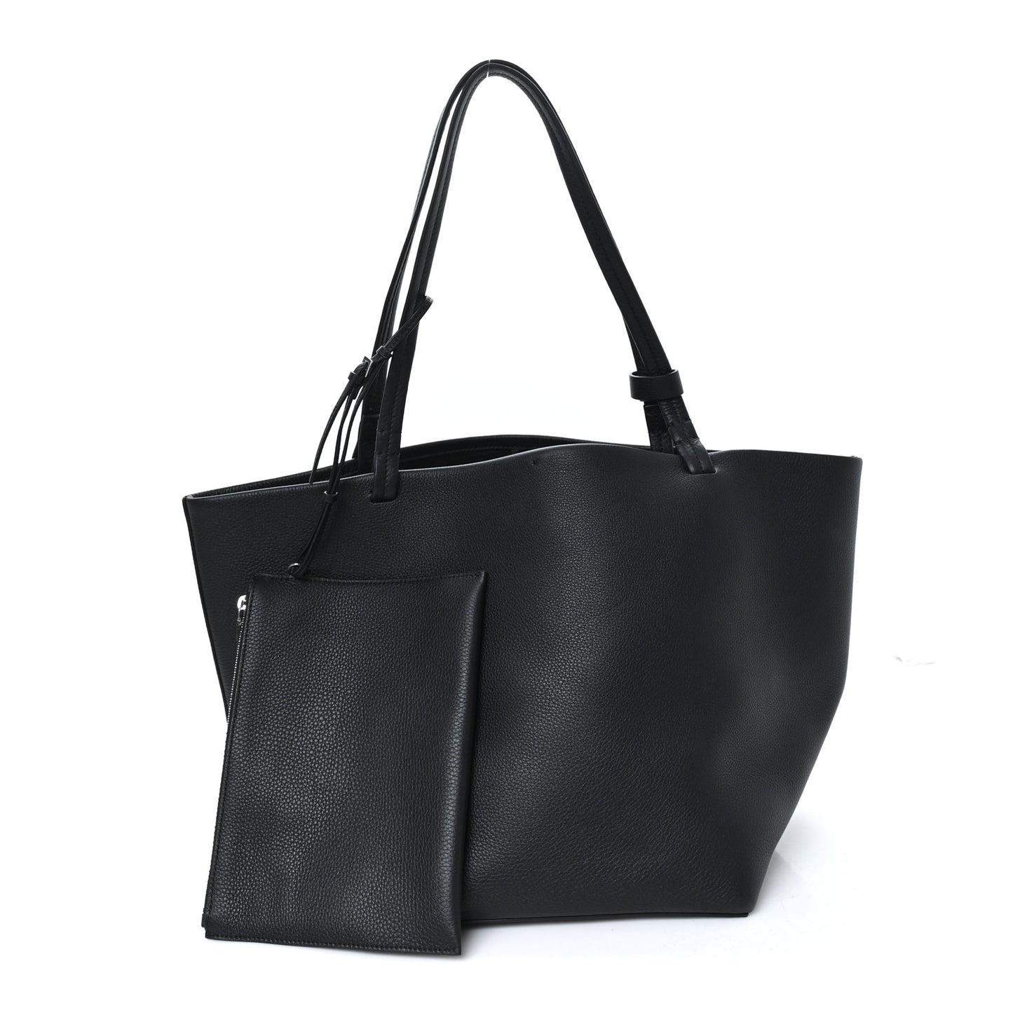 Grained Calfskin Park Tote Three Black