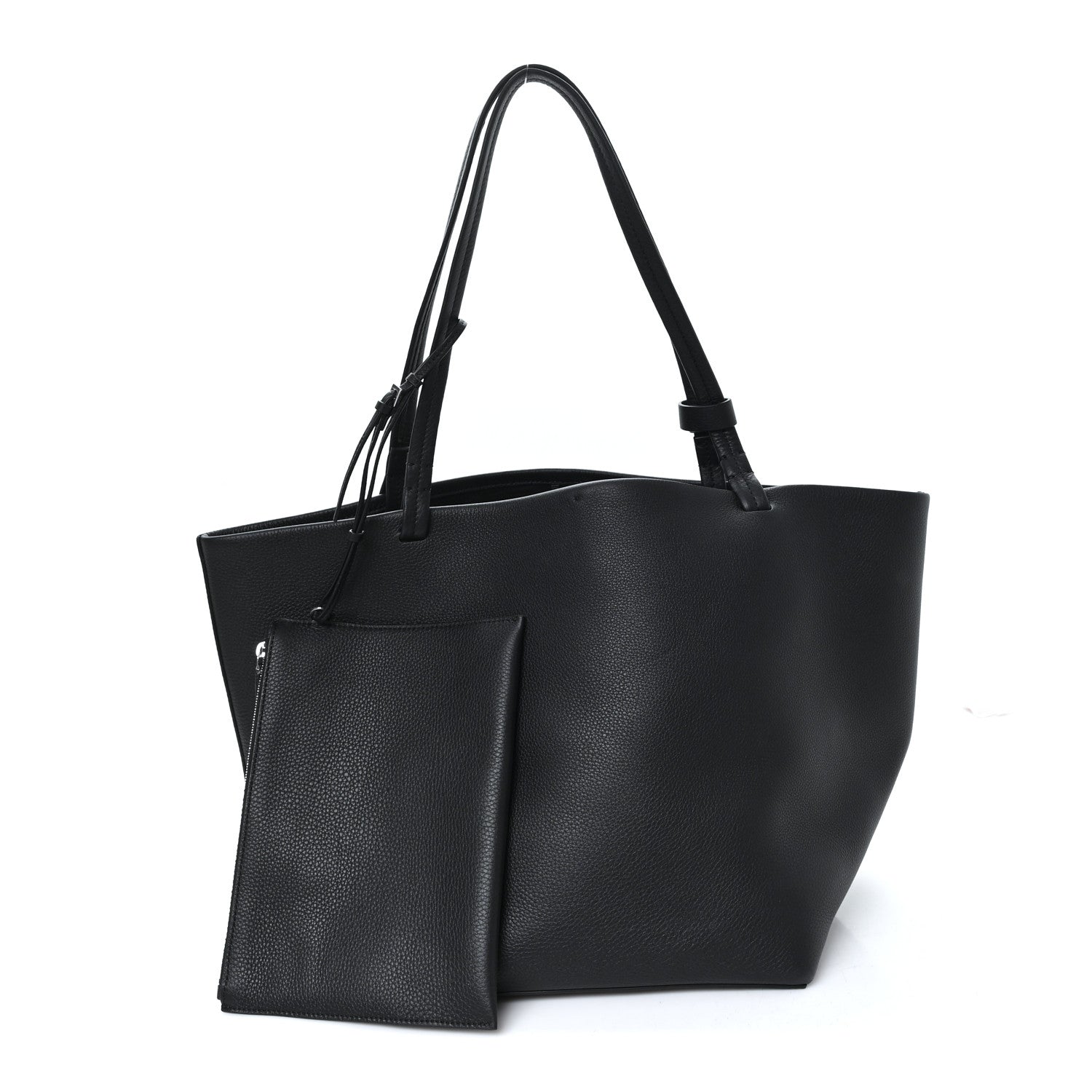 The Row Grained Calfskin Park Tote Three Black 3 of 10