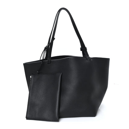 The Row Grained Calfskin Park Tote Three Black 3 of 10