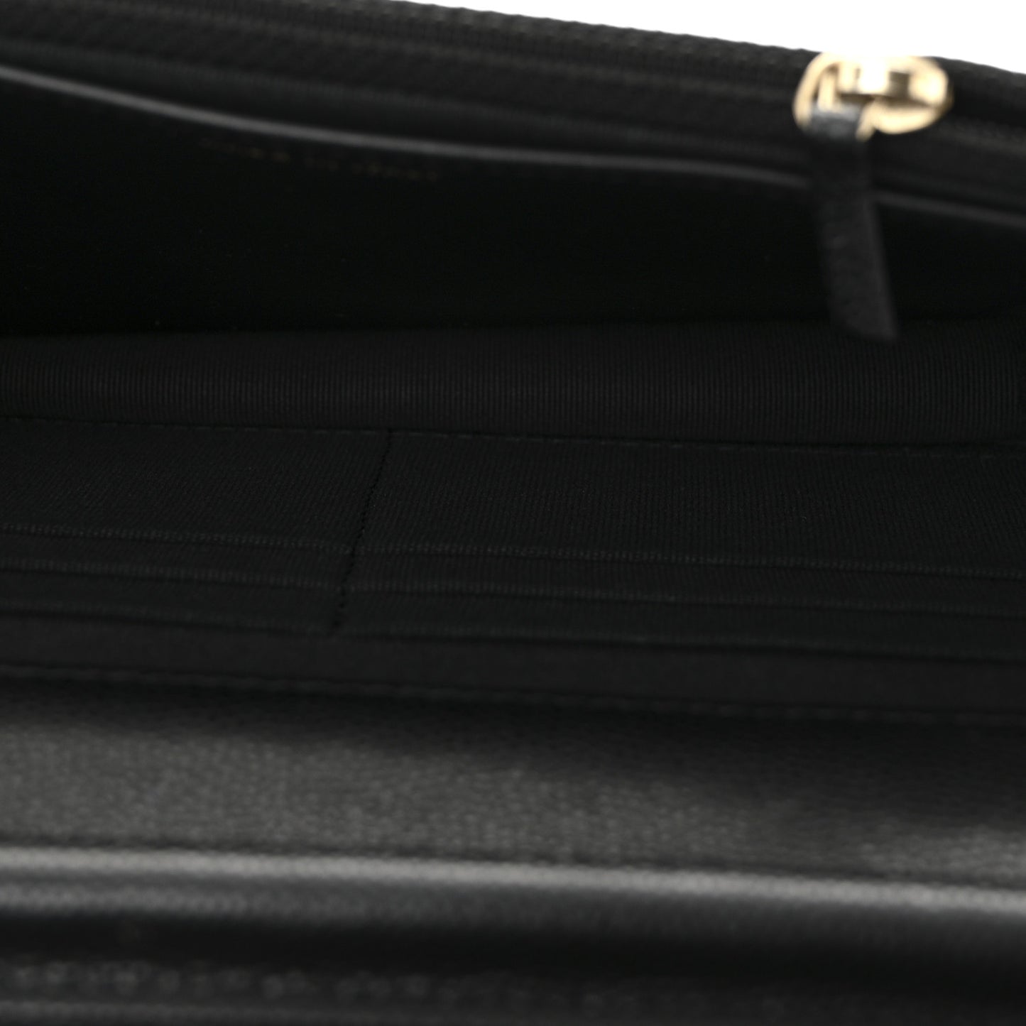 Caviar Quilted Crystal CC Wallet On Chain WOC Black