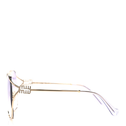 Miu Miu Metal Sunglasses SMU52W Gold Blue 3 of 7