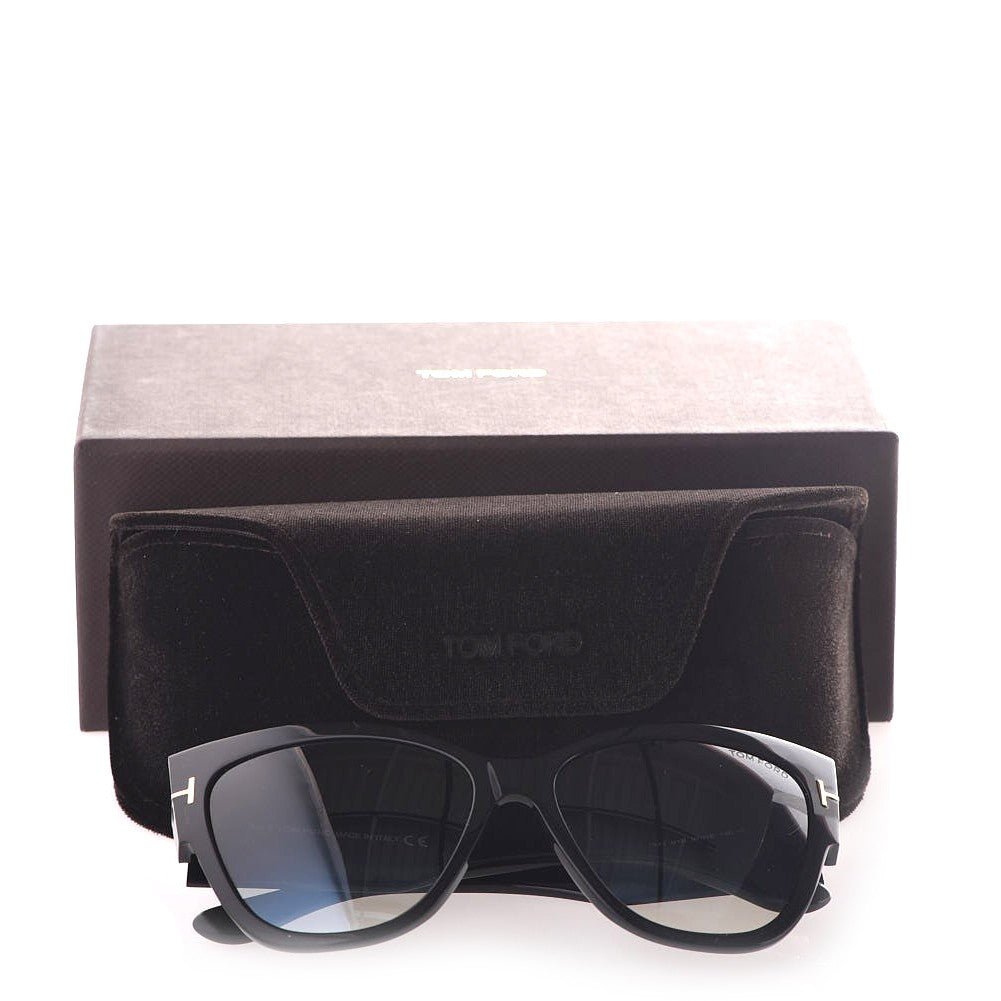 Acetate Anoushka Cat Eye Sunglasses TF371 Black