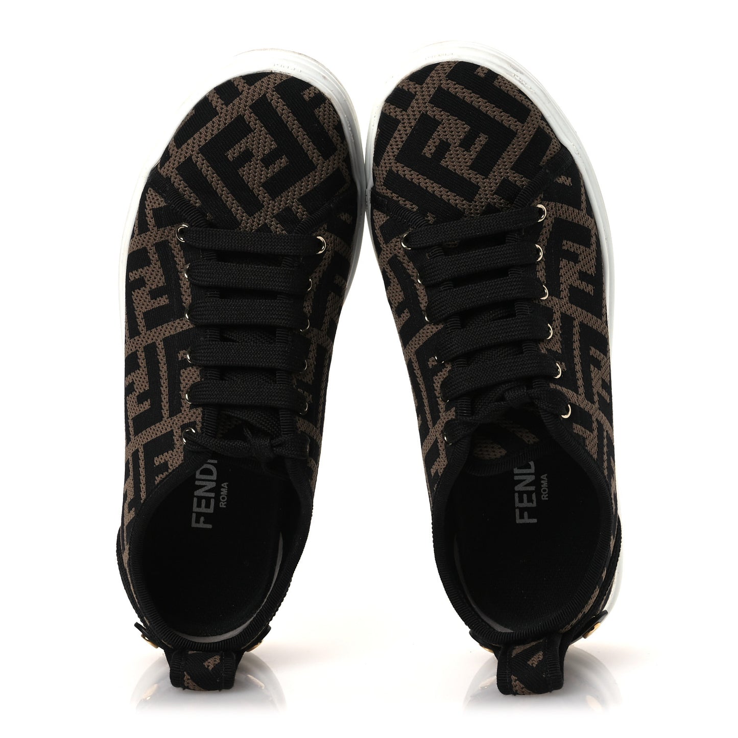 Fabric FF Micro-Perforated Rise Low Top Sneakers 36.5 Tobacco Black