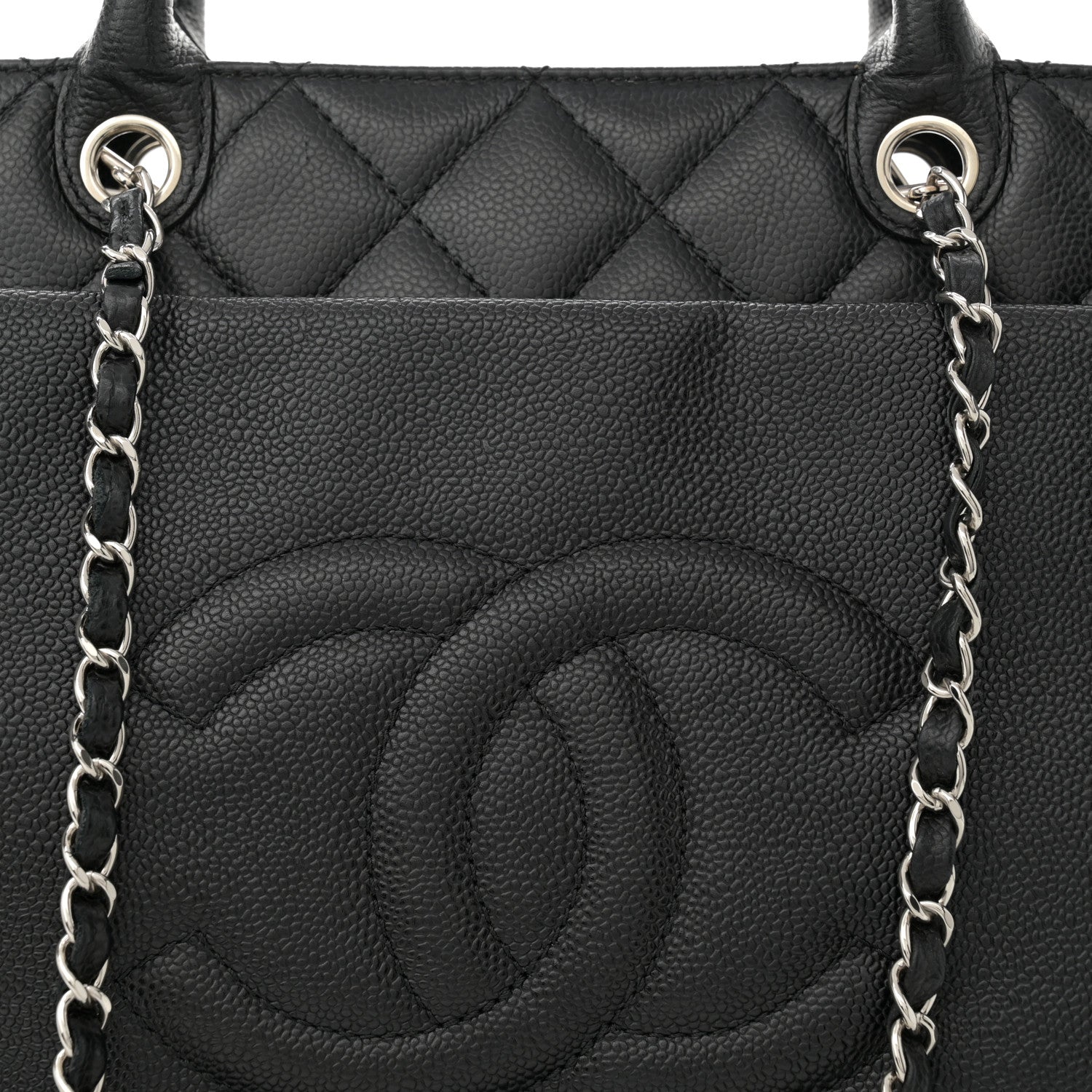 Chanel Caviar Large Soft CC Top Handle Tote Black 9 of 13