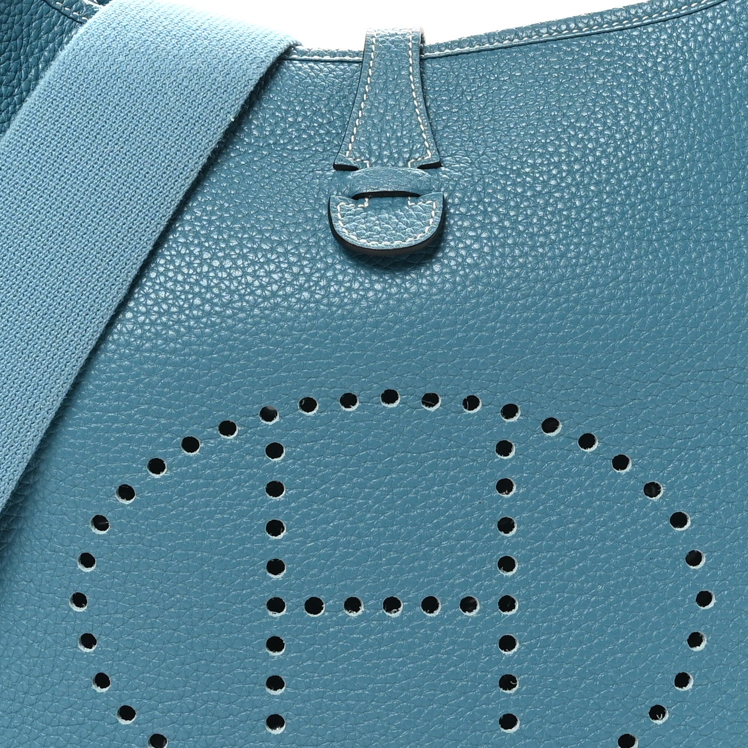 Hermes Taurillon Clemence Evelyne III PM Blue Jean 8 of 10