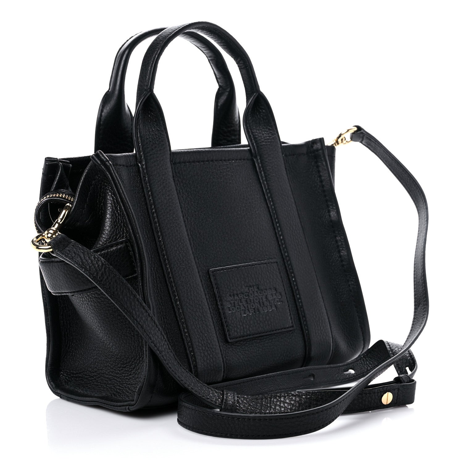 Marc Jacobs Grained Calfskin Small The Tote Bag Black 3 of 11