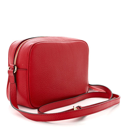 Gucci Pebbled Calfskin Small Soho Disco Bag Vibrant Red 3 of 13