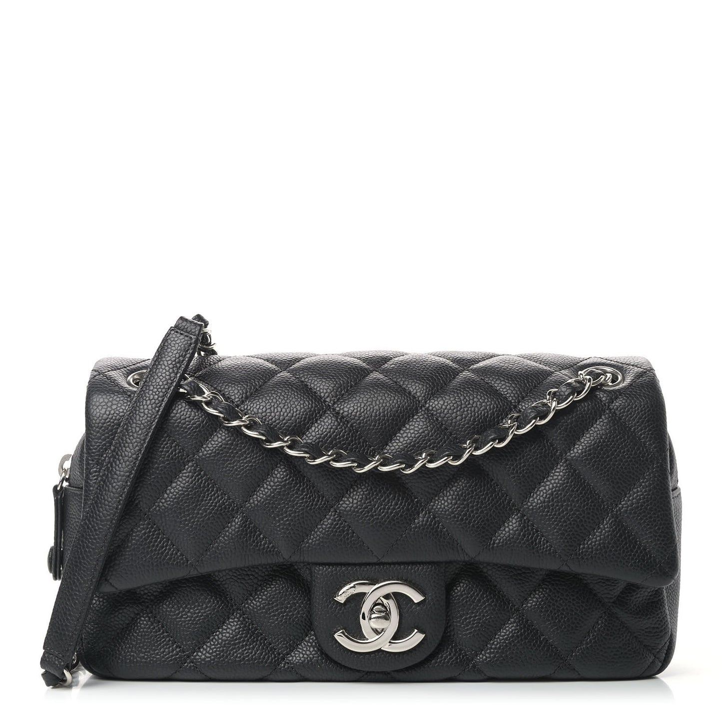 Caviar Quilted Medium Easy Flap Black
