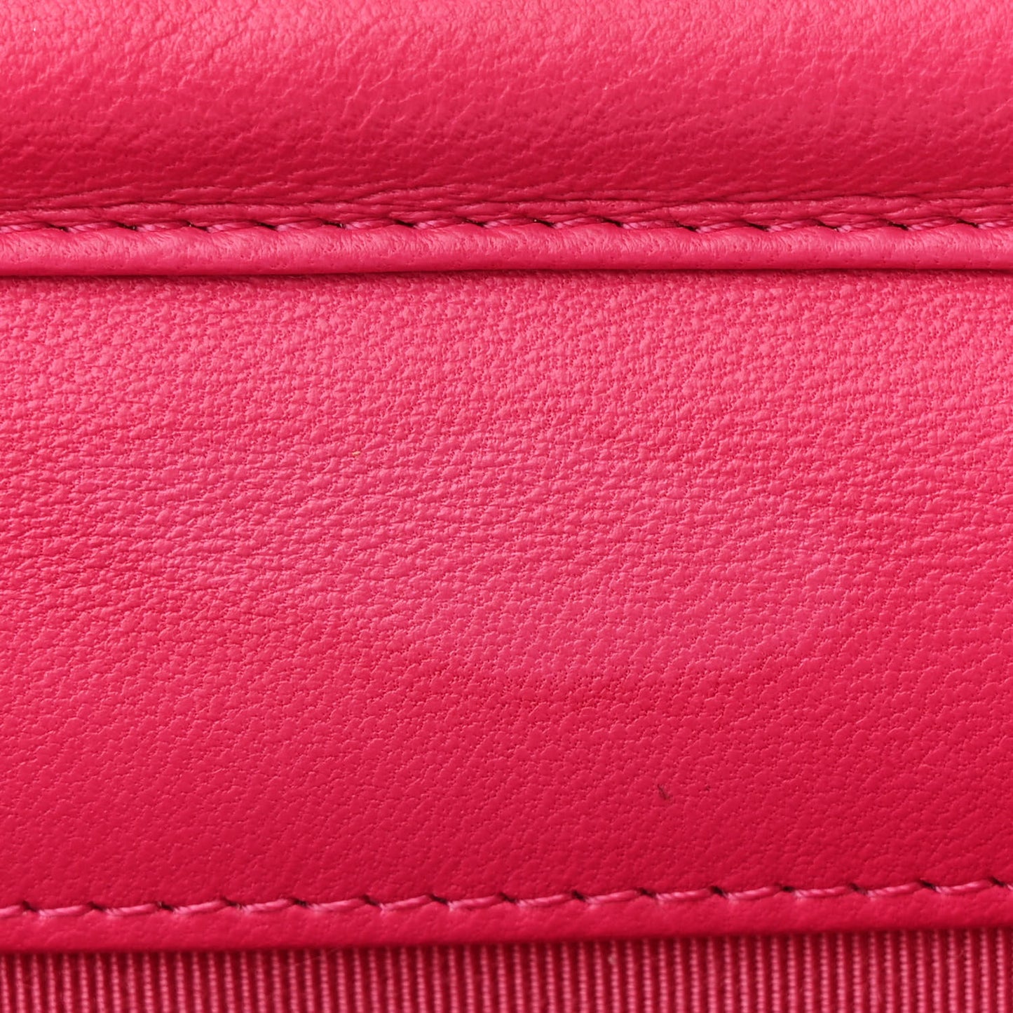 Lambskin Quilted Wallet On Chain WOC Fuchsia