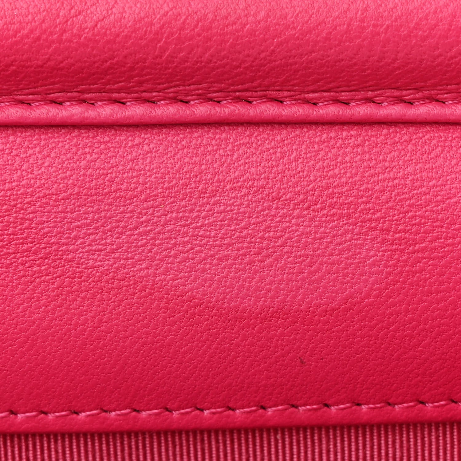 Chanel Lambskin Quilted Wallet On Chain WOC Fuchsia 15 of 17