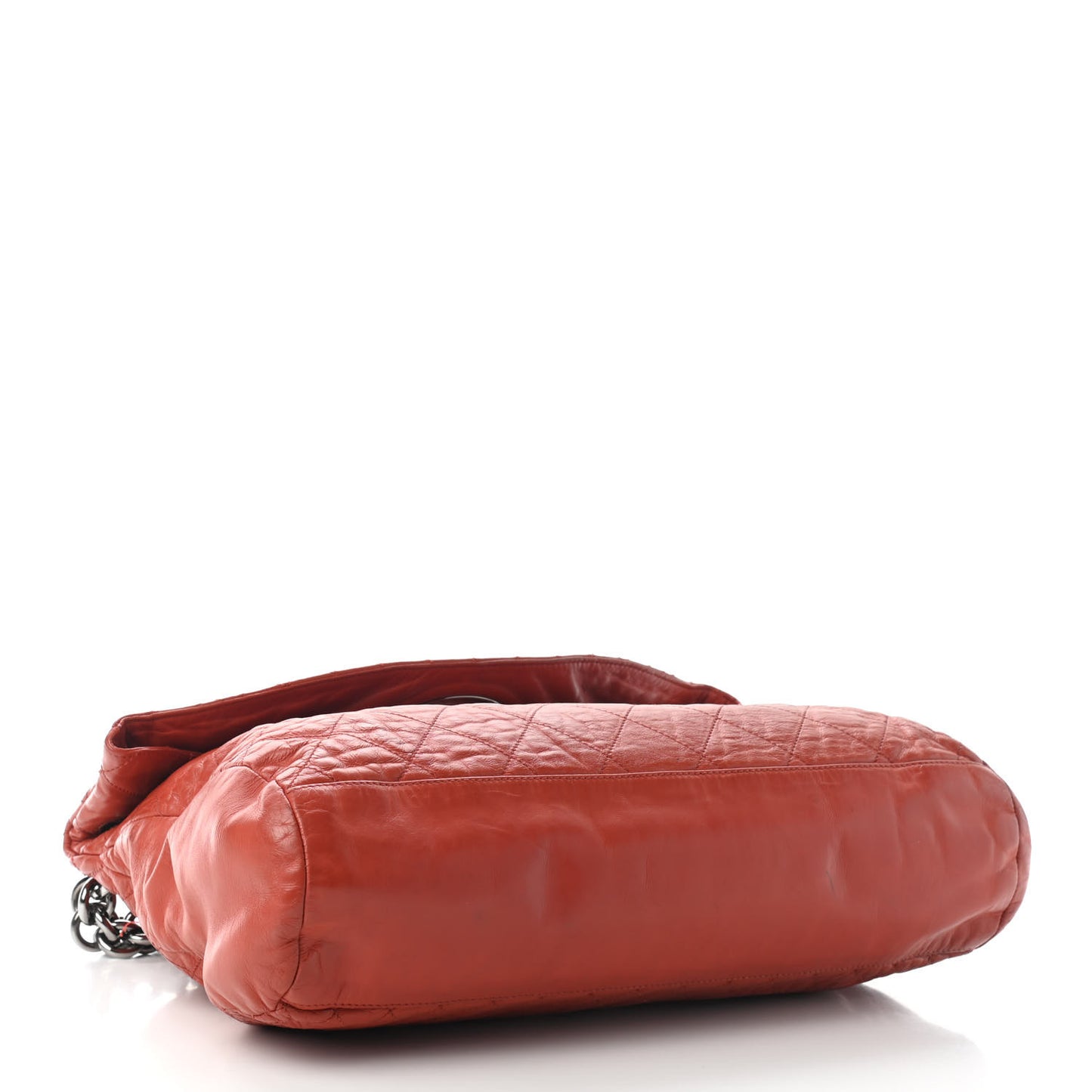 Lambskin Quilted New Lock Flap Red