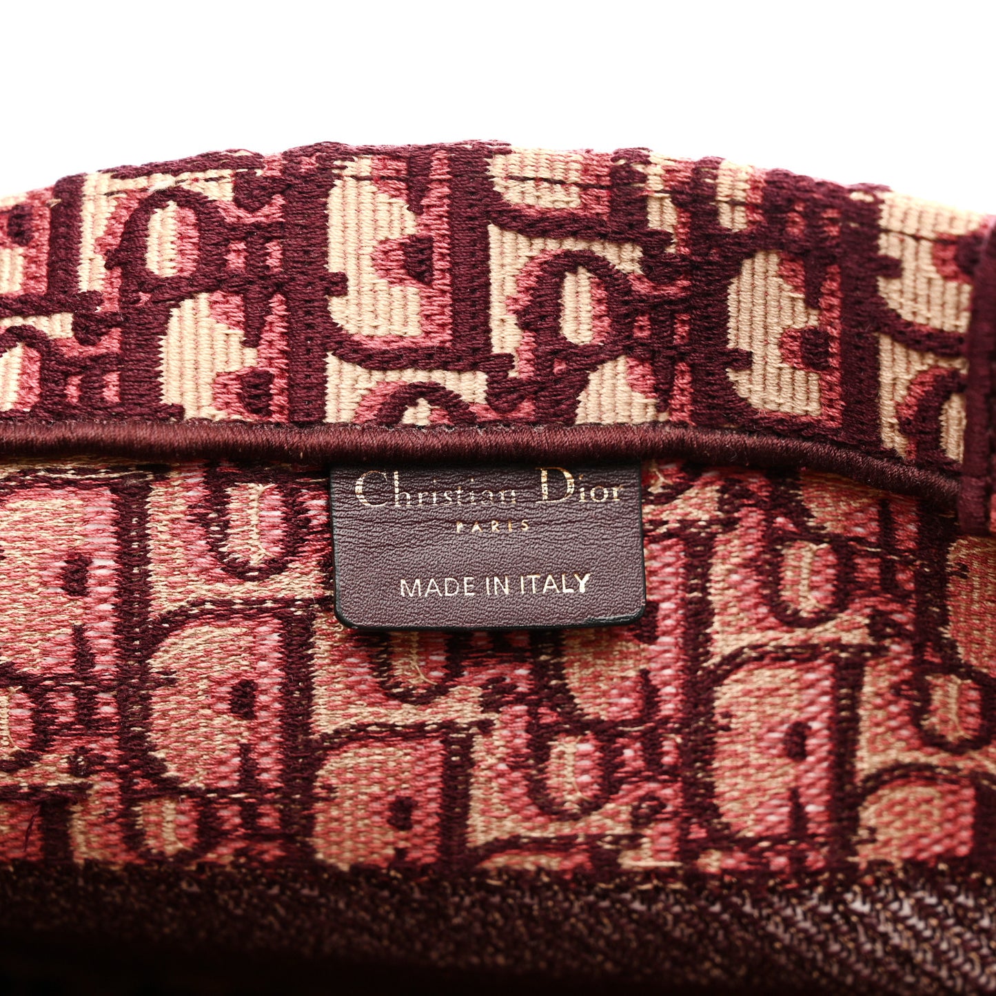 Oblique Medium Book Tote Burgundy Multicolor
