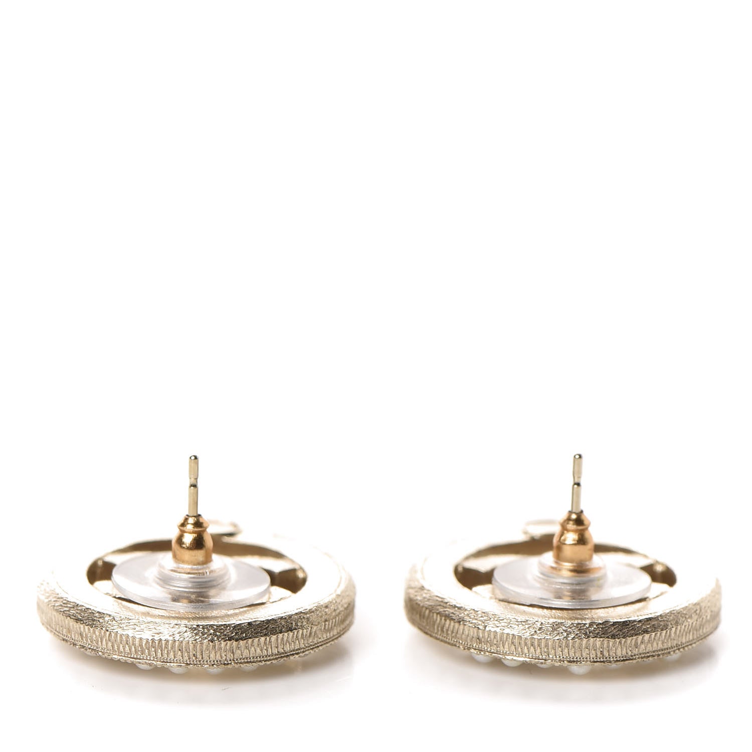 Chanel Pearl CC Round Earrings Gold 3 of 6