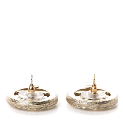 Chanel Pearl CC Round Earrings Gold 3 of 6