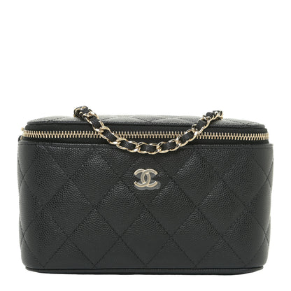 Chanel Caviar Quilted Small Vanity Case With Chain Black 1 of 11
