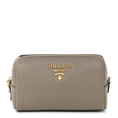 Prada Vitello Daino Cosmetic Pouch Argilla 1 of 9