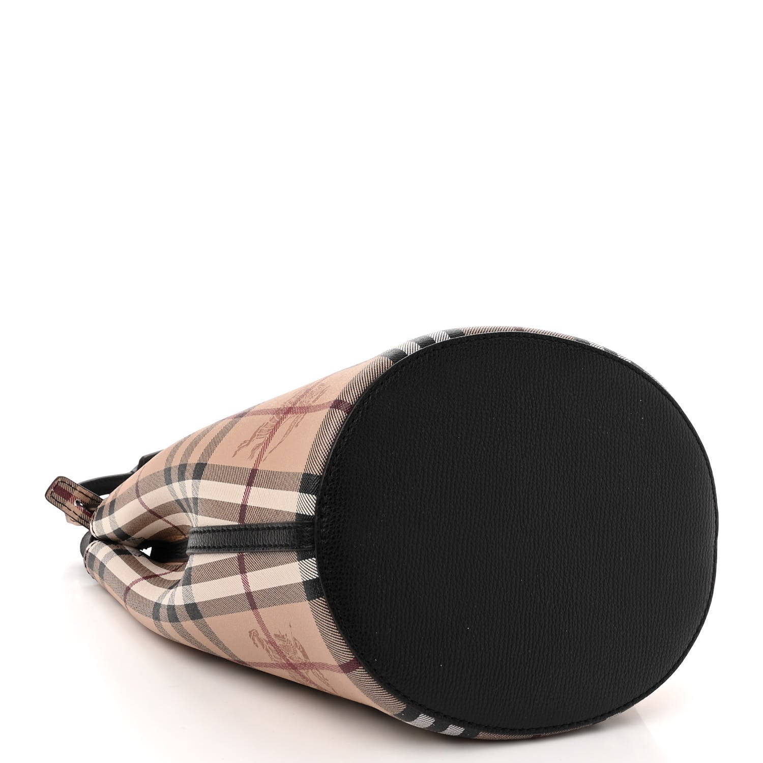 Burberry Haymarket Check Colours Small Lorne Bucket Crossbody Black 4 of 10