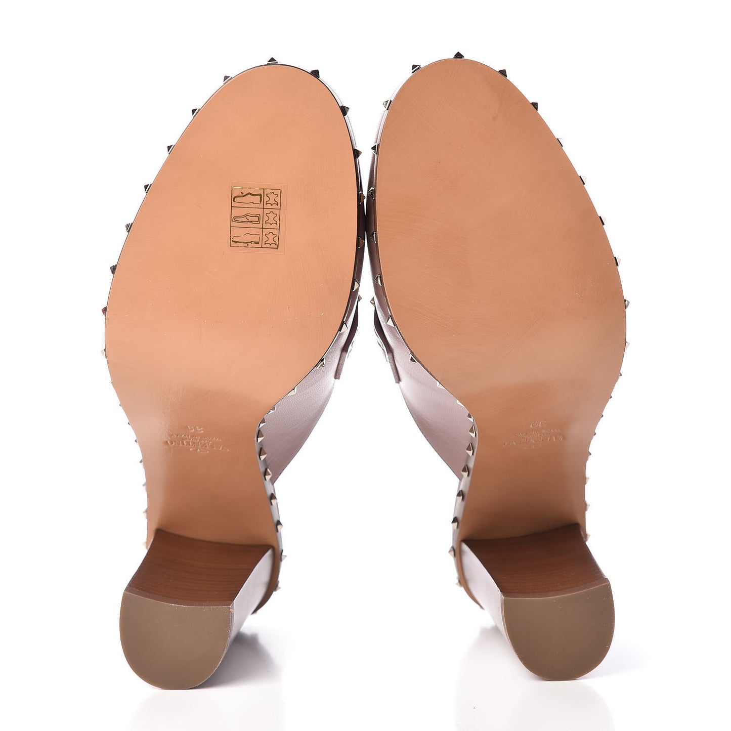 Nappa Soul Rockstud High Heel Mules 39 Lipstick
