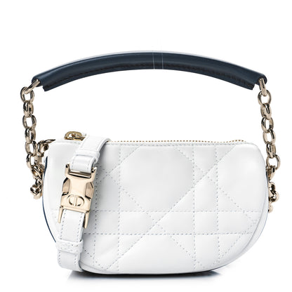 Christian Dior Lambskin Cannage Micro Dior Vibe Hobo Bag White 1 of 7