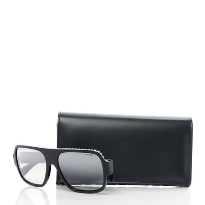 Chanel Acetate Crystal CC Shield Sunglasses 71431A Light Grey 8 of 8