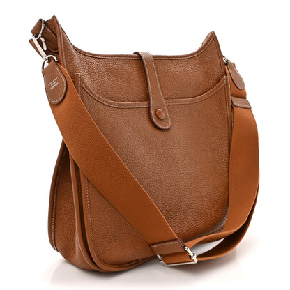 Hermes Taurillon Clemence Evelyne III GM Gold 3 of 15