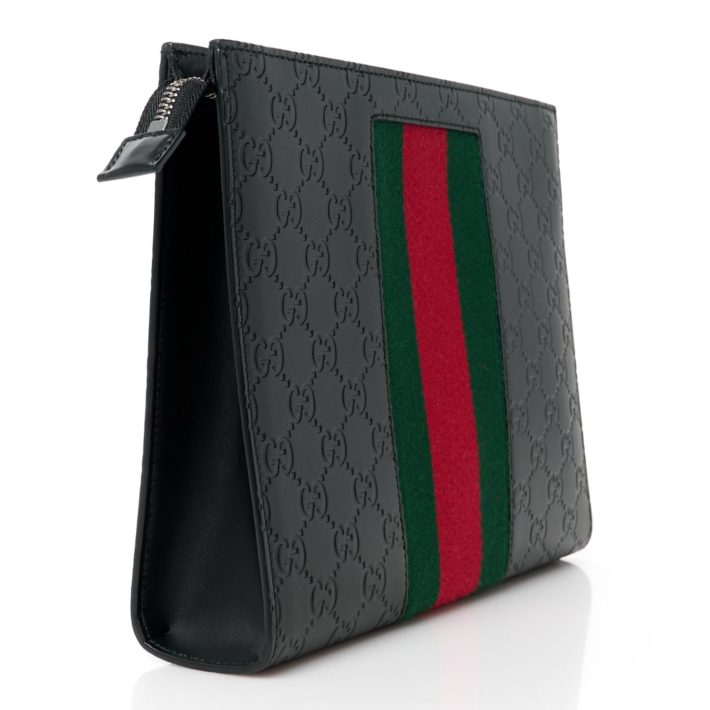 Guccissima Signature Web New Web Cosmetic Case Black