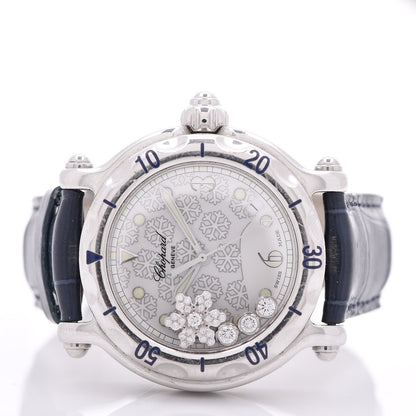 Chopard Stainless Steel Alligator Diamond 38mm Happy Sport Snowflake Quartz Watch 3 of 7