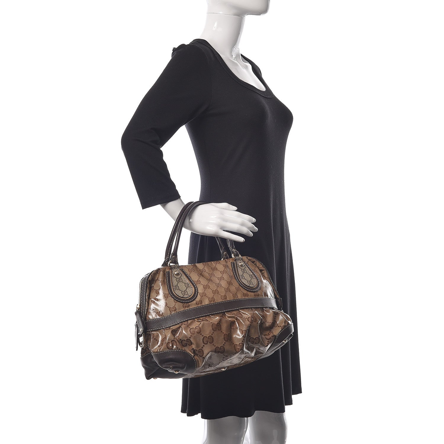 Gucci Crystal Monogram Medium Mix Dark Brown 2 of 10
