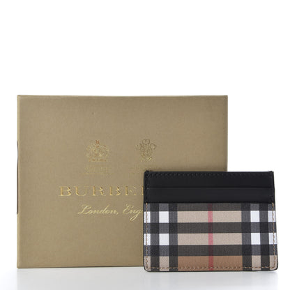 Burberry Vintage Check Calfskin Sandon Card Case Black 7 of 7