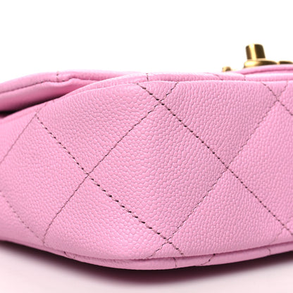 Chanel Caviar Quilted Mini Sweetheart Flap Lilac 9 of 11