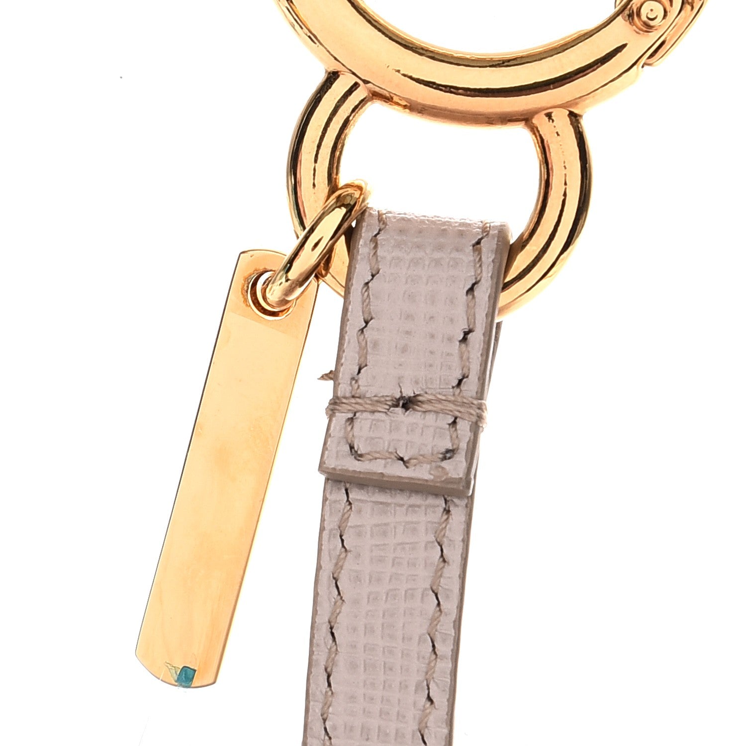 Fendi Fox Fur Vitello Elite Pom Pom Bag Charm Grigio Perla 5 of 6