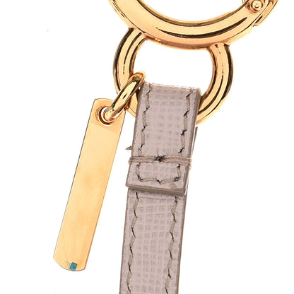 Fendi Fox Fur Vitello Elite Pom Pom Bag Charm Grigio Perla 5 of 6