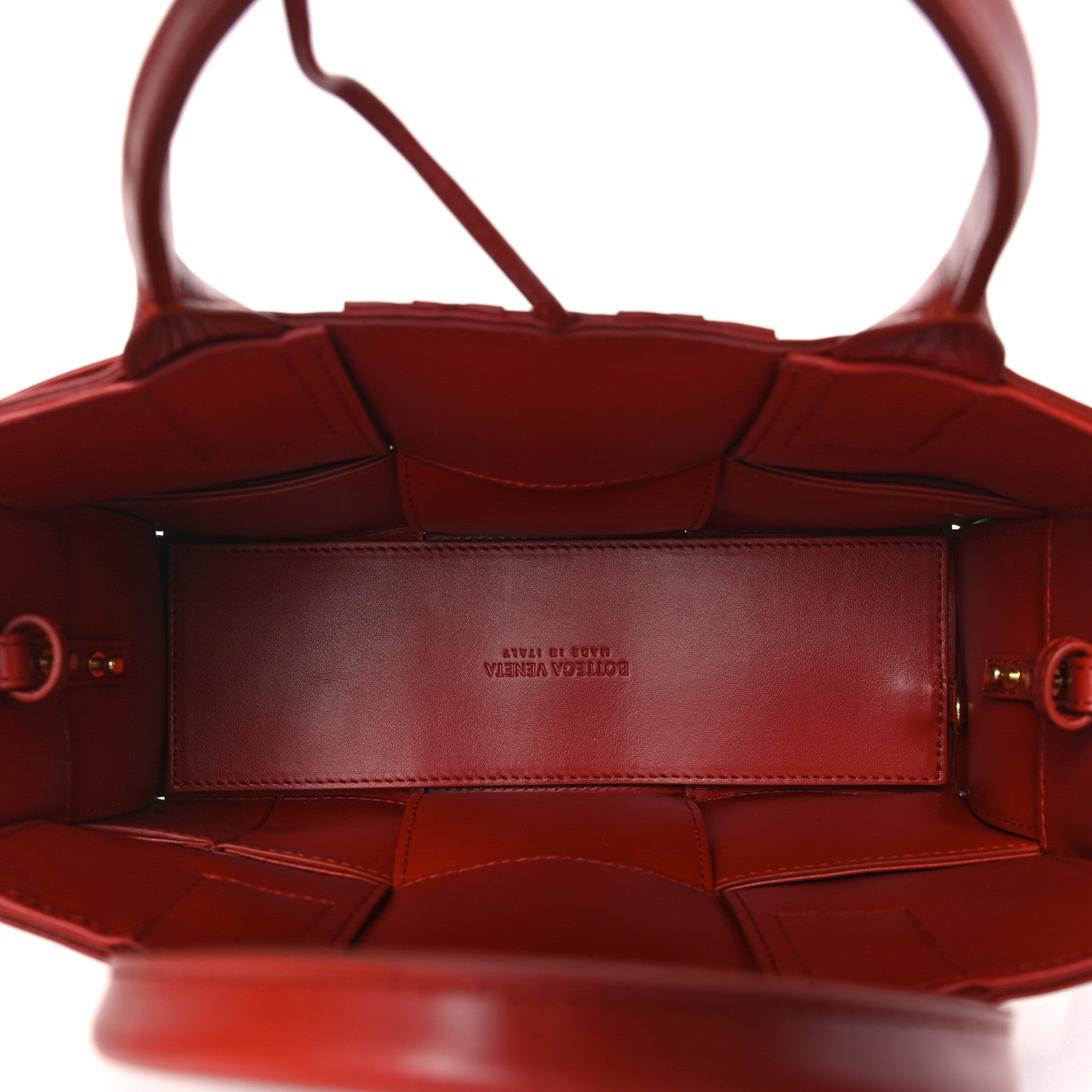 Bottega Veneta Foulard Intrecciato Pleated Mini Arco Tote Red 6 of 10